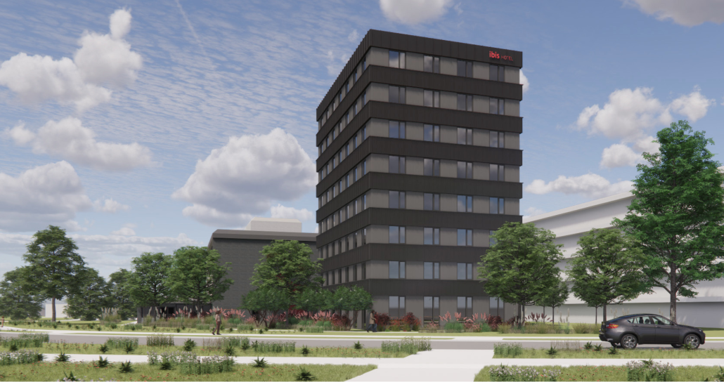 Uitbreiding Hotel ibis Tilburg zij aanzicht